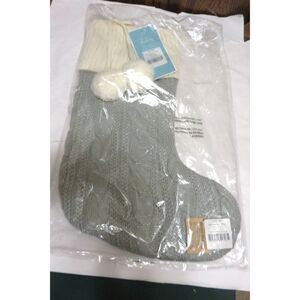 NIP Christmas stocking knit cable Things remembered